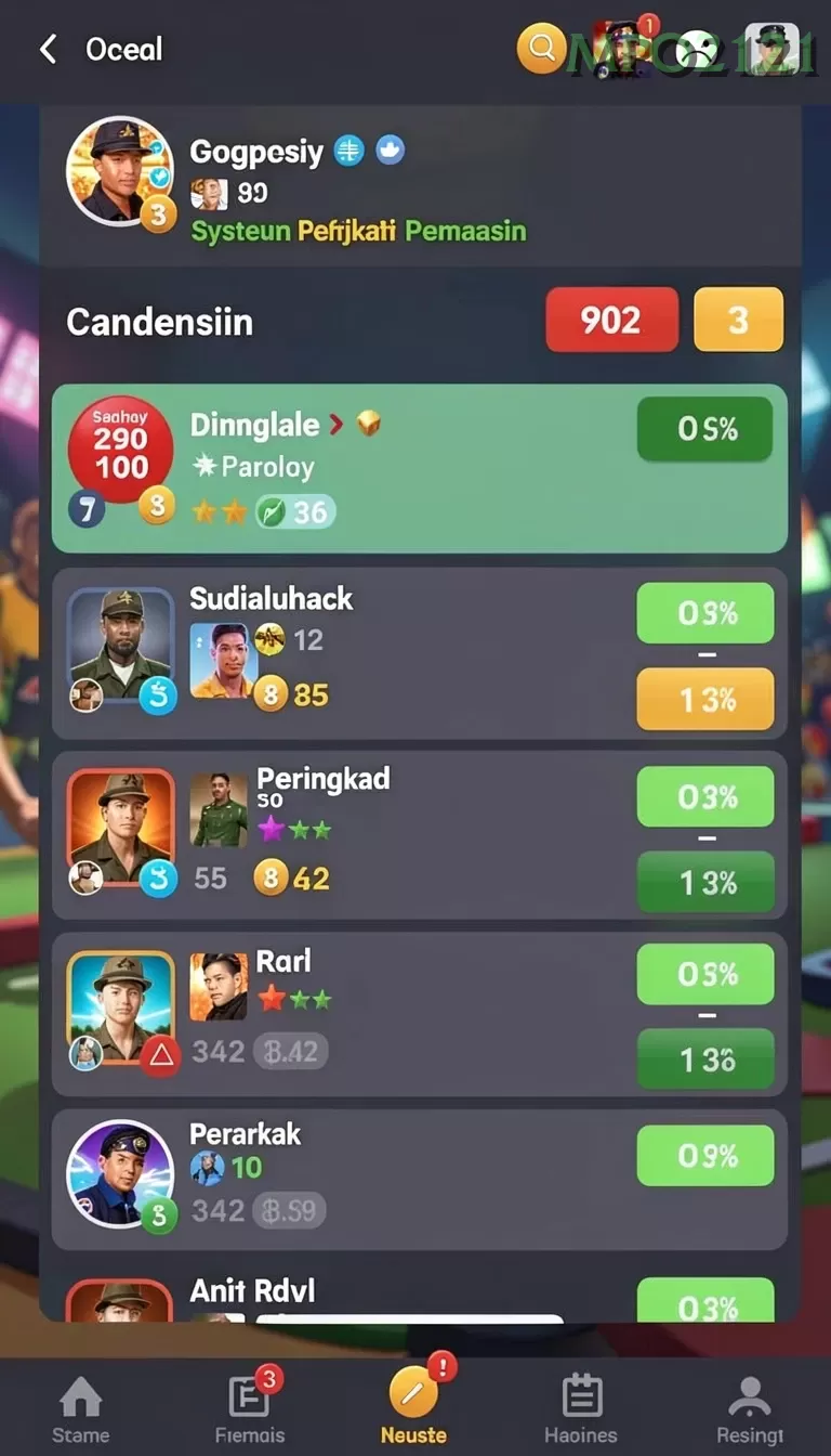 Cuplikan layar DOLANTOGEL — aktivitas