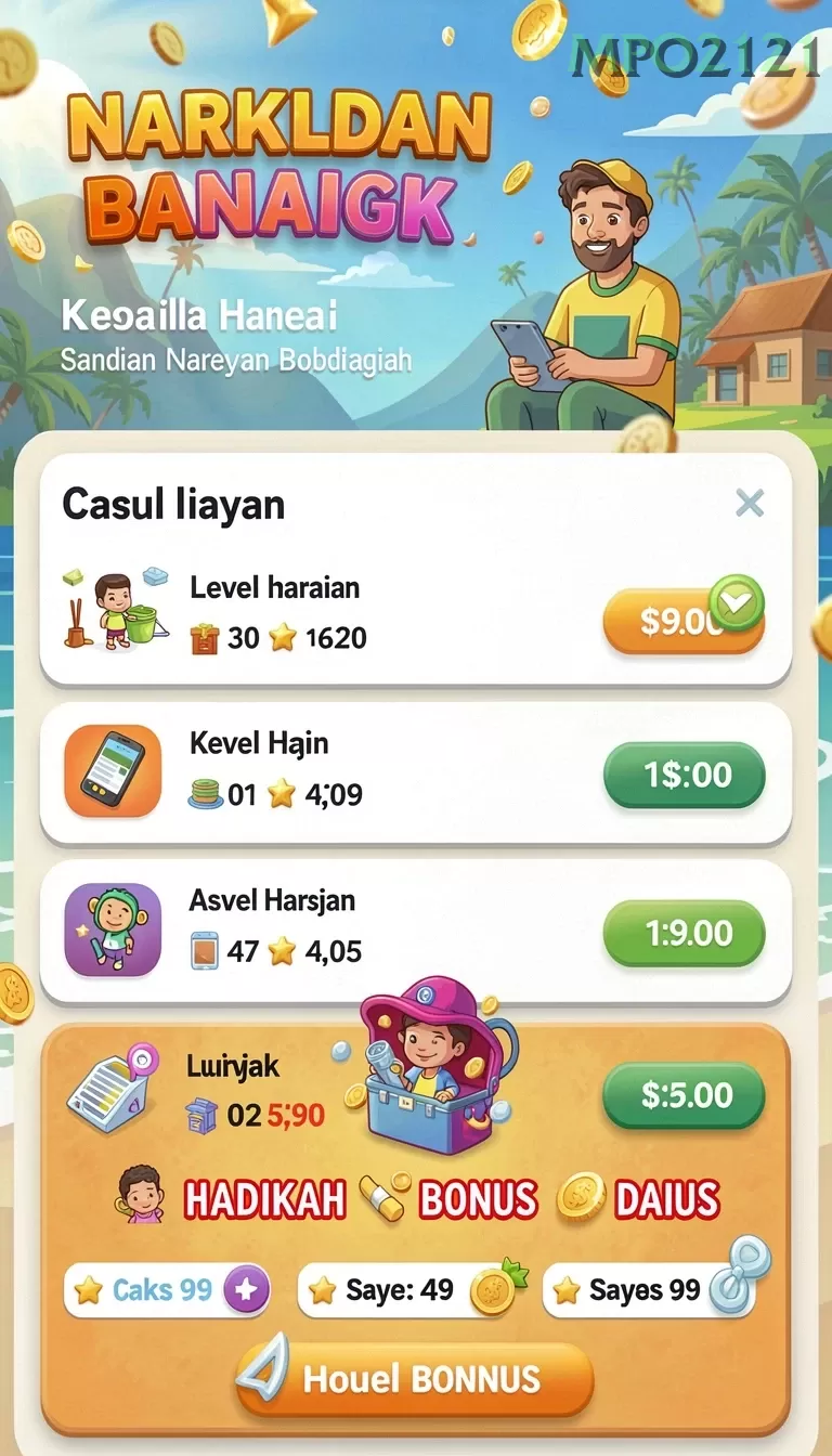 Cuplikan layar MEGA188 — menu navigasi